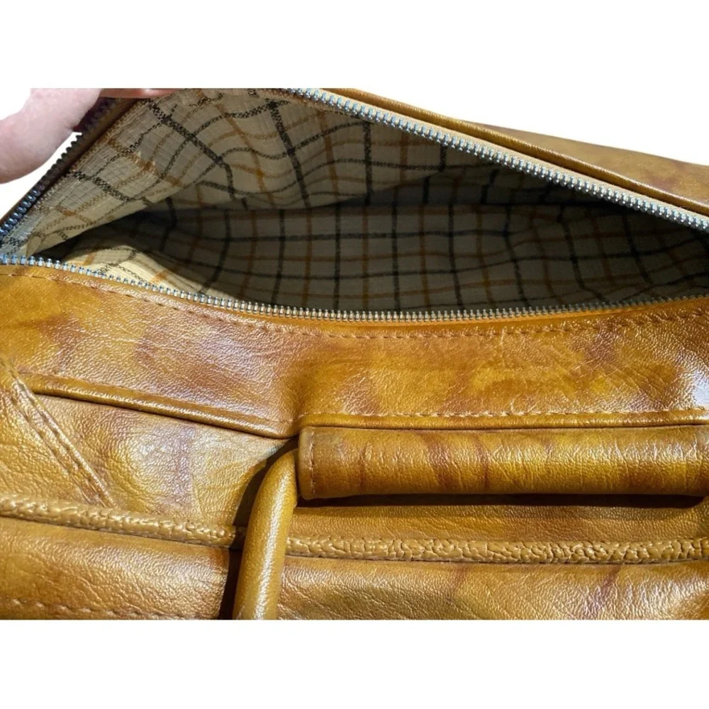Vintage American Tourister Leather Men's Travel Bag / Carry-On-1970s